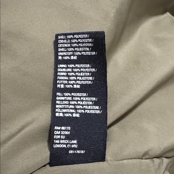 Free People Ella Puffer Puffa Jacket Olive Green Quilted Slouchy Lightweight-M - Picture 15 of 16